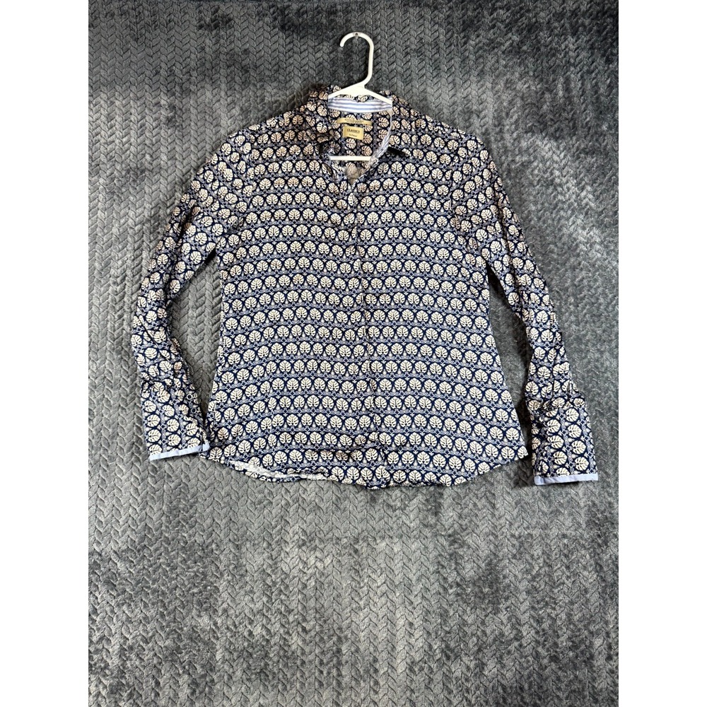 Scotch & Soda Maison Scotch Le Favori Shirt‎ Womens XS Blue Beige Floral Classic